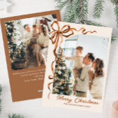 Weihnachten Beige Boho Bow Ribbon 2 Foto