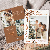 Weihnachten Beige Boho Bow Ribbon 3 Foto