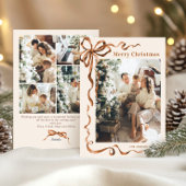 Weihnachten Beige Boho Bow Ribbon 5 Foto