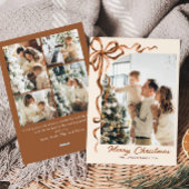 Weihnachten Beige Boho Bow Ribbon 5 Foto