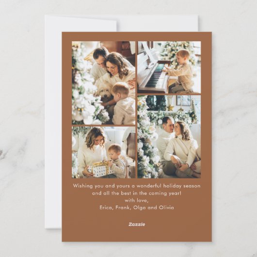 Weihnachten Beige Boho Bow Ribbon 5 Foto (Rückseite)