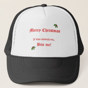 Weihnachten beißen mich truckerkappe
