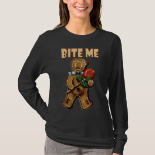 Weihnachten beißen mir Lebkuchen Mann T-Shirt