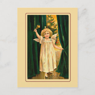 Weihnachten bekanntgebender Vintage kleiner Engel