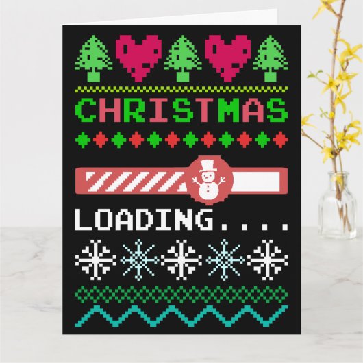 Weihnachten beladen lustige hässliche Weihnachtskr Karte (Gelbe Blume)