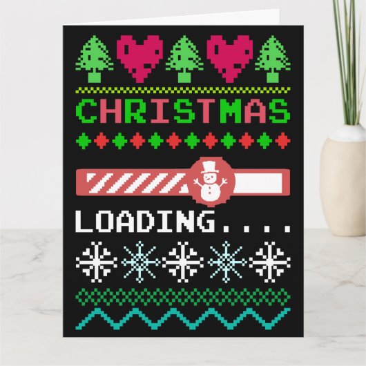 Weihnachten beladen lustige hässliche Weihnachtskr Karte (Vorderseite)