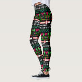 Weihnachten beladen lustige hässliche Weihnachtskr Leggings (Links)