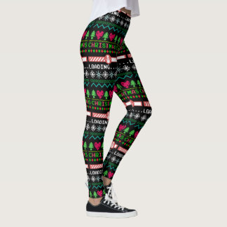 Weihnachten beladen lustige hässliche Weihnachtskr Leggings