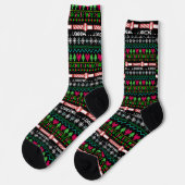 Weihnachten beladen lustige hässliche Weihnachtskr Socken (Linkes Detail)
