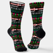 Weihnachten beladen lustige hässliche Weihnachtskr Socken (Gewinkelt)