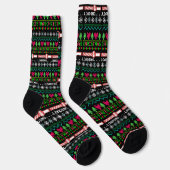 Weihnachten beladen lustige hässliche Weihnachtskr Socken (Rechts)