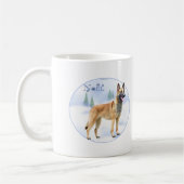 Weihnachten Belgisch Malinois Kaffeetasse (Links)