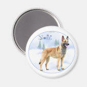Weihnachten Belgisch Malinois Magnet (Vorderseite/Rückseite)