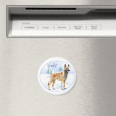 Weihnachten Belgisch Malinois Magnet (In Situ (Geschirrspüler))