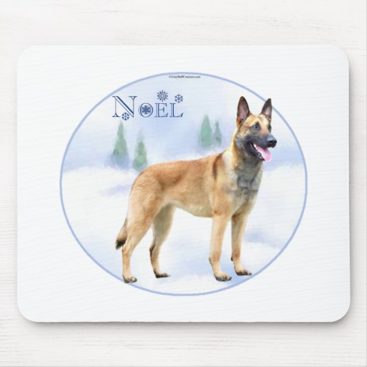 Weihnachten Belgisch Malinois Mousepad (Vorne)
