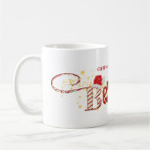 Weihnachten BELIEVE Familienname Traditionell Kaffeetasse (Links)