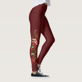 Weihnachten BELIEVE Red Black Kariert Leggings (Rechts)