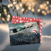 Weihnachten BELIEVE Rentier Sleigh Gruß