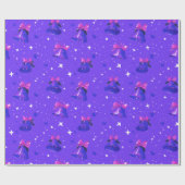 Weihnachten Bells Blue Violet Pastel Geschenkpapier (Flach)