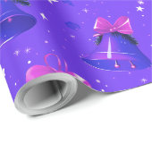 Weihnachten Bells Blue Violet Pastel Geschenkpapier (Rolleneckpunkt)
