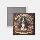 Weihnachten Berner Berg Hund Willkommen Magnet (Vorderseite/Rückseite)