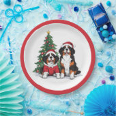 Weihnachten Berner Hunde Pappteller (Party)