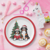 Weihnachten Berner Hunde Pappteller (Party)