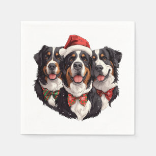 Weihnachten Berner Hunde Serviette