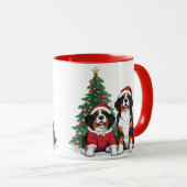 Weihnachten Berner Hunde Tasse (VorderseiteRechts)