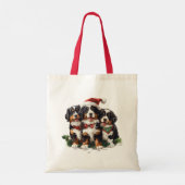 Weihnachten Berner Hunde Tragetasche (Rückseite)