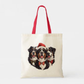 Weihnachten Berner Hunde Tragetasche (Rückseite)