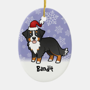 Weihnachten Berner Sennenhund Keramik Ornament