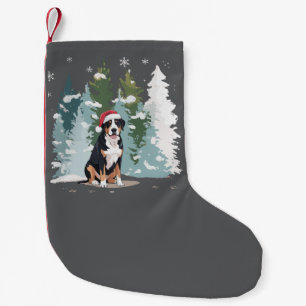 Weihnachten Berner Sennenhund Mutter Welpe Winter  Kleiner Weihnachtsstrumpf