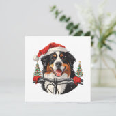 Weihnachten Bernese Mountain Dog Biking (Stehend Vorderseite)