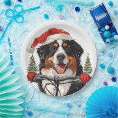 Weihnachten Bernese Mountain Dog Biking Pappteller (Party)