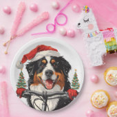 Weihnachten Bernese Mountain Dog Biking Pappteller (Party)