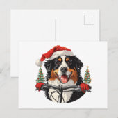 Weihnachten Bernese Mountain Dog Biking Postkarte (Vorne/Hinten)