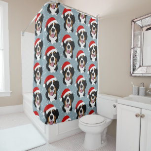 Weihnachten Bernese Mountain Dog  Duschvorhang