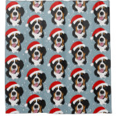 Weihnachten Bernese Mountain Dog Duschvorhang (Vorderseite)