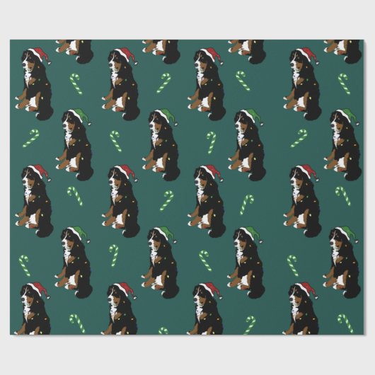 Weihnachten Bernese Mountain Dog Geschenkpapier (Flach)
