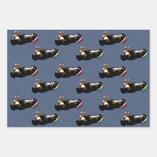 Weihnachten Bernese Mountain Dog Geschenkpapier Set (Vorderseite)