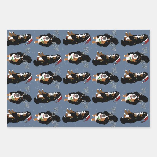 Weihnachten Bernese Mountain Dog  Geschenkpapier Set (Vorderseite 3)