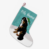 Weihnachten Bernese Mountain Dog Kleiner Chris Weihnachtsstrumpf (Vorderansicht (hängend))