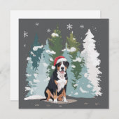 Weihnachten Bernese Mountain Dog Mama Welpe Winter (Vorne/Hinten)