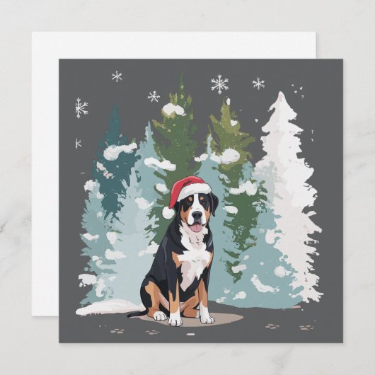 Weihnachten Bernese Mountain Dog Mama Welpe Winter (Vorne/Hinten)
