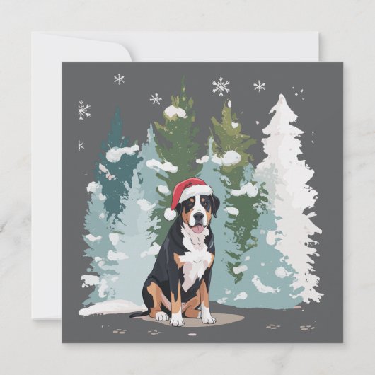 Weihnachten Bernese Mountain Dog Mama Welpe Winter (Vorderseite)