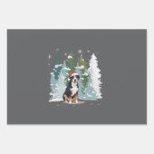 Weihnachten Bernese Mountain Dog Mama Welpe Winter Geschenkpapier Set (Vorderseite)
