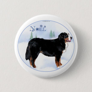 Weihnachten Bernese Mountain Dog - Maßgeschneidert Button