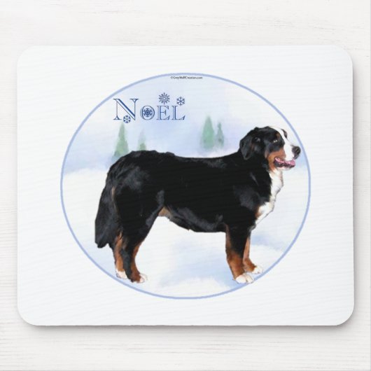 Weihnachten Bernese Mountain Dog Mousepad (Vorne)