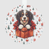 Weihnachten Bernese Mountain Dog Personalisiert Ornament (Rückseite)